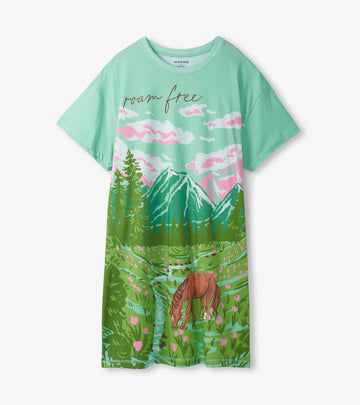Little Blue House Roam Free Watercolour Women’s Sleepshirt